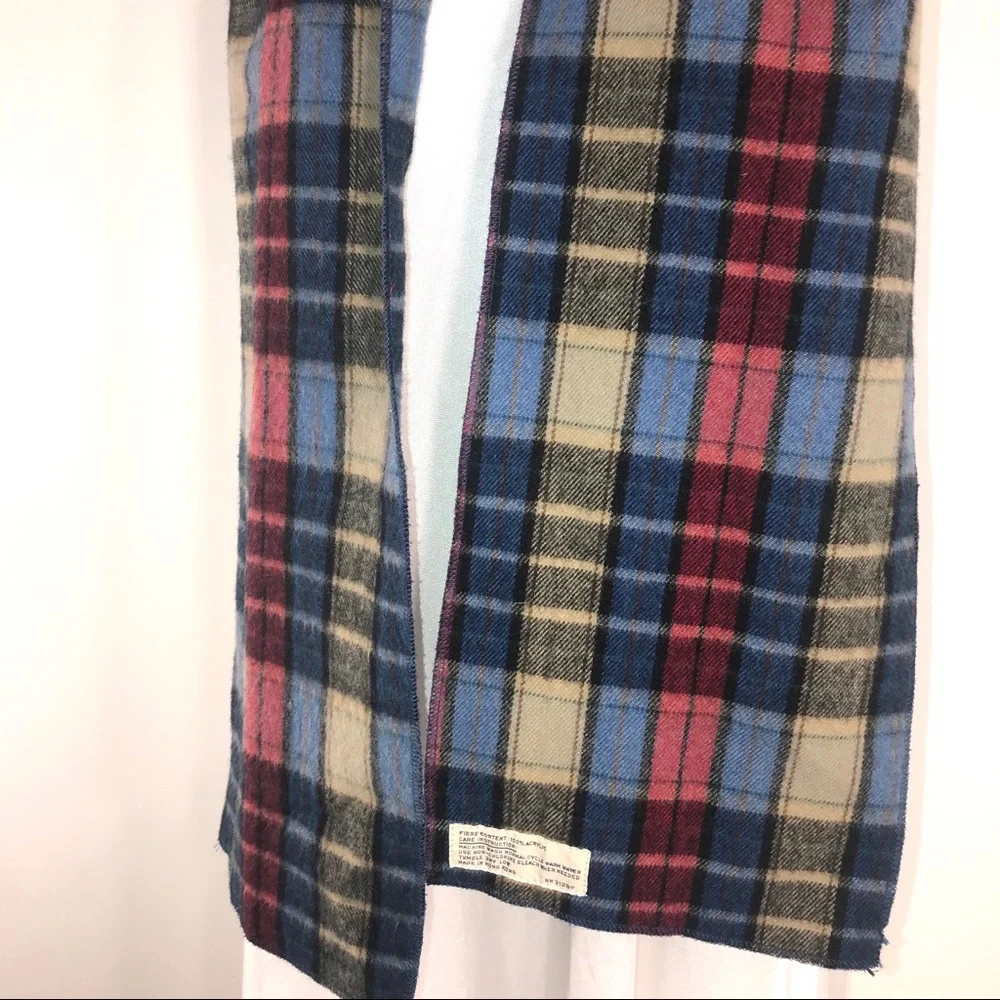 Vintage Plaid Warm Unisex Scarf